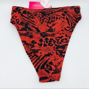 Juniors' Xhilaration Bikini Bottom Red Animal